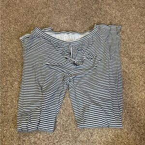 Blue and white striped pants